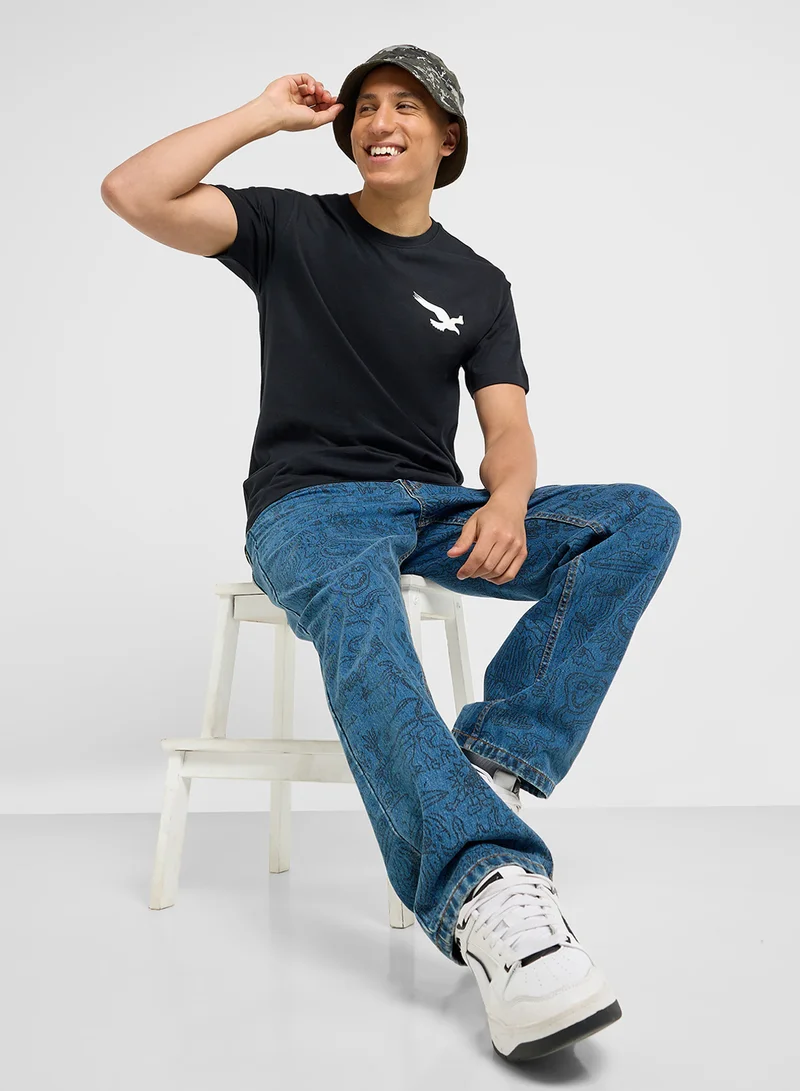 Seventy Five Basics Printed T-Shirt