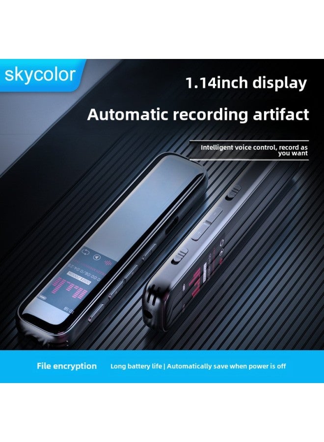 قلم تسجيل صغير عالي الدقة لتقليل الضوضاء، تسجيل بزر واحد، مسجل اجتماعات الأعمال، قلم تسجيل MP3 محمول - اللون: أسود أنيق - السعة: 8 جيجابايت (سعة التسجيل 736 ساعة) - Image 3