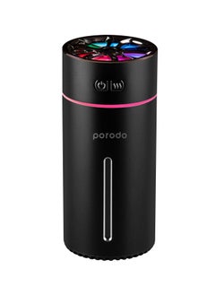 Portable Air Diffuser with Essential Oils & LED Lighting / Humidifier Diffuser /  Adjustable Mist / Aromatic Air Freshener - Black