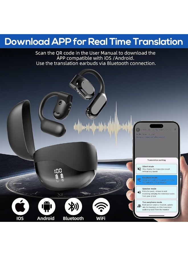 [2025 Upgraded]AI Language Translation Earbuds - Real Time Two Way OWS Translator Earphones - 144 Languages Auto Translate Wireless Headphones - Instant Translate Fit IOS & Android - Image 2