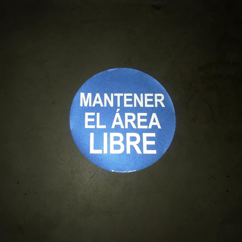 TRADESAFE Spanish Keep Area Clear Anti-Slip Floor Sticker - Mantener El Área Libre Floor Sign, Peel and Stick Adhesive Vinyl Sign, ANSI-Compliant, 17” Diameter Round Sticker - Image 4