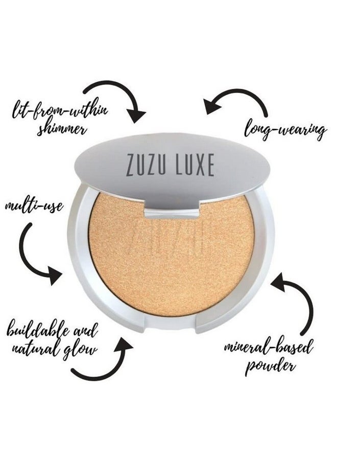 Gabriel Cosmetics ZUZU LUXE Highlighter (All-Natural, Paraben Freee, Vegan, Gluten-Free, Glowing Skin Makeup) (1, Powder Mineral Highlighter, 0.32 oz)  - Image 3