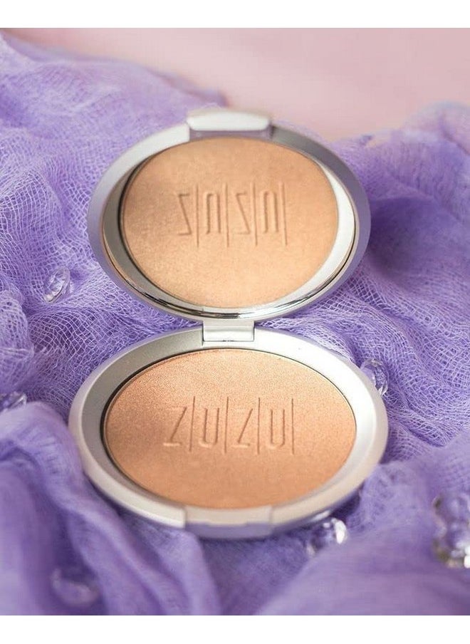 Gabriel Cosmetics ZUZU LUXE Highlighter (All-Natural, Paraben Freee, Vegan, Gluten-Free, Glowing Skin Makeup) (1, Powder Mineral Highlighter, 0.32 oz)  - Image 4