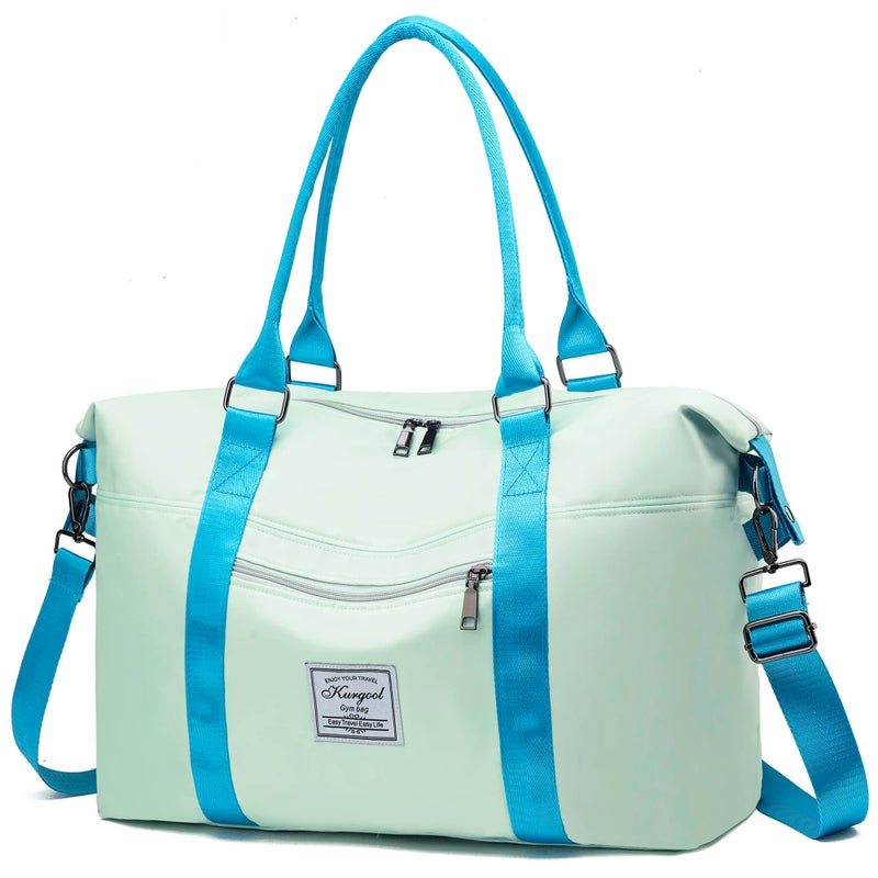 KURGOOL Gym Bag with Wet Pocket Waterproof Sports Duffel Travel Tote Bags for Weekend Getaway Lightweight Trendy Weekender Overnight Bags for Women - Image 2