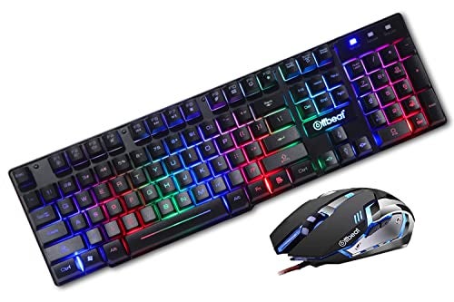 Offbeat® - Slayer RGB Backlit Mechanical Feel Like Wired Gaming Keyboard 19 Anti Ghost Keys and 3200 DPI Gaming 6D Button Mouse Combo, for Computer, Laptop, PC - Image 1