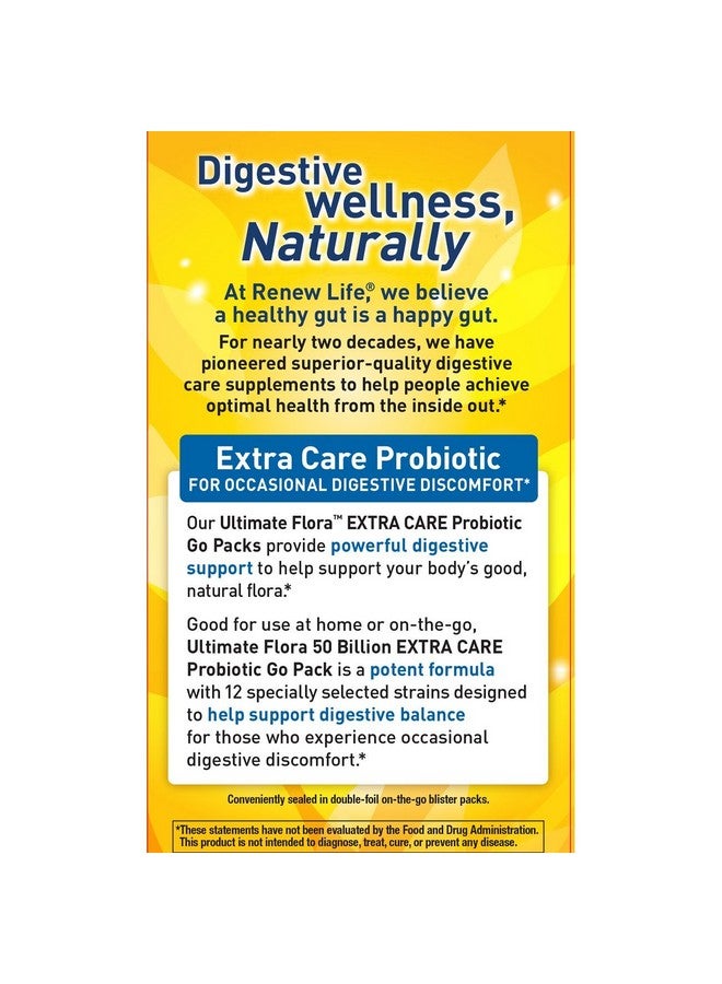 Renew Life رينيوا لايف إكسترا كير ألتيميت فلورا بروبيوتيك 50 مليار حزمة سفر، 60 حبة - Image 4