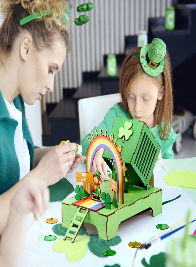 KOYILTD St Patricks Day Leprechaun Trap Kit, DIY Crafts Kit with Footprint Stickers & Leprechaun Figurine, St Patricks Day Decorations, for Party Supplies Favors Home Decor Accessories (Unique) - Image 5