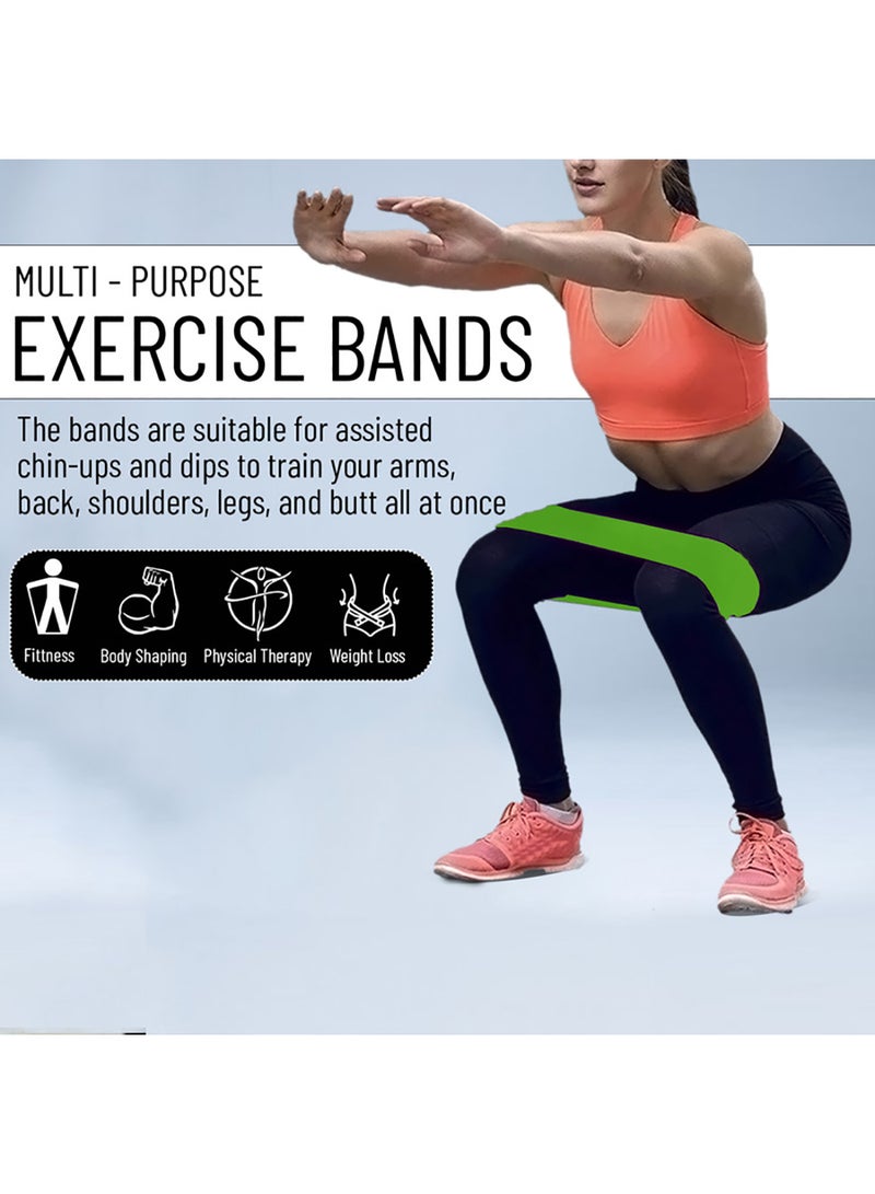 أنيثينجبيسيك عصابات المقاومة الخفيفة لليوجا والبيلاتس في صالة الألعاب الرياضية | قابل للتمدد، مضاد للانزلاق، مضاد للانزلاق، خالي من الرائحة - Image 2