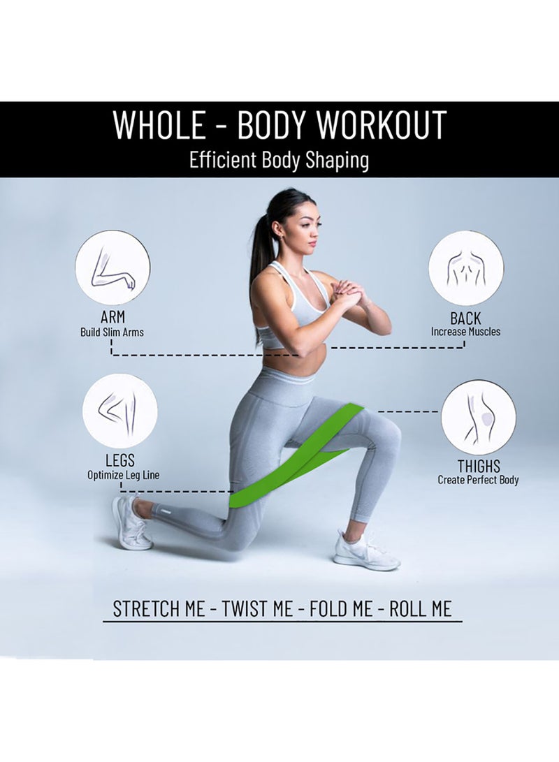 أنيثينجبيسيك عصابات المقاومة الخفيفة لليوجا والبيلاتس في صالة الألعاب الرياضية | قابل للتمدد، مضاد للانزلاق، مضاد للانزلاق، خالي من الرائحة - Image 3