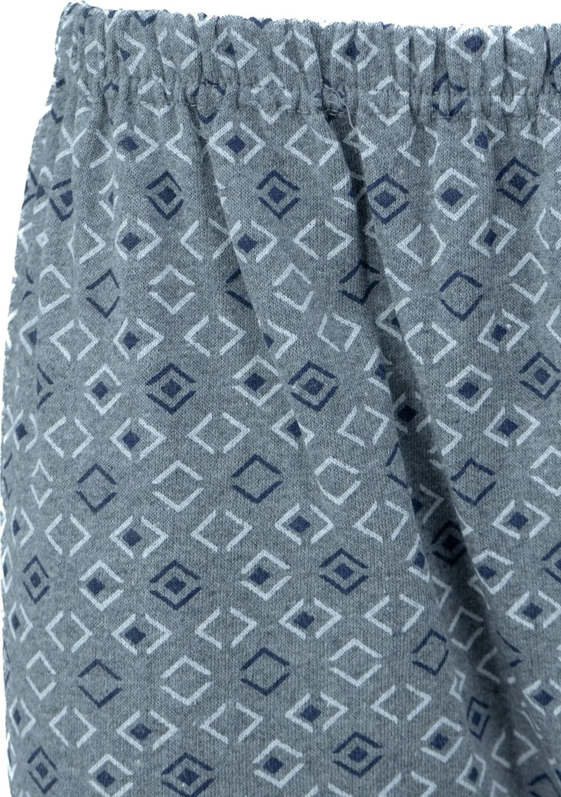 اوبلاند Men's Winter Pajamas Cotton Thick Fleece Lined Patterned Elastic Legs Keeps You Warm and Comfortable