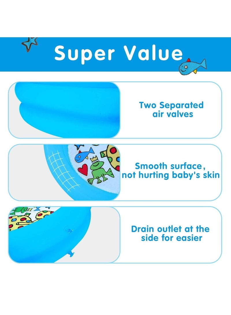 Baby Paddling Pool 1 Packs Paddling Pool Inflatable Kids Swimming Pool Bath Toys for Summer Water Party Family Swimming Pools Kids Pool for Outdoor Garden Backyard - Image 3