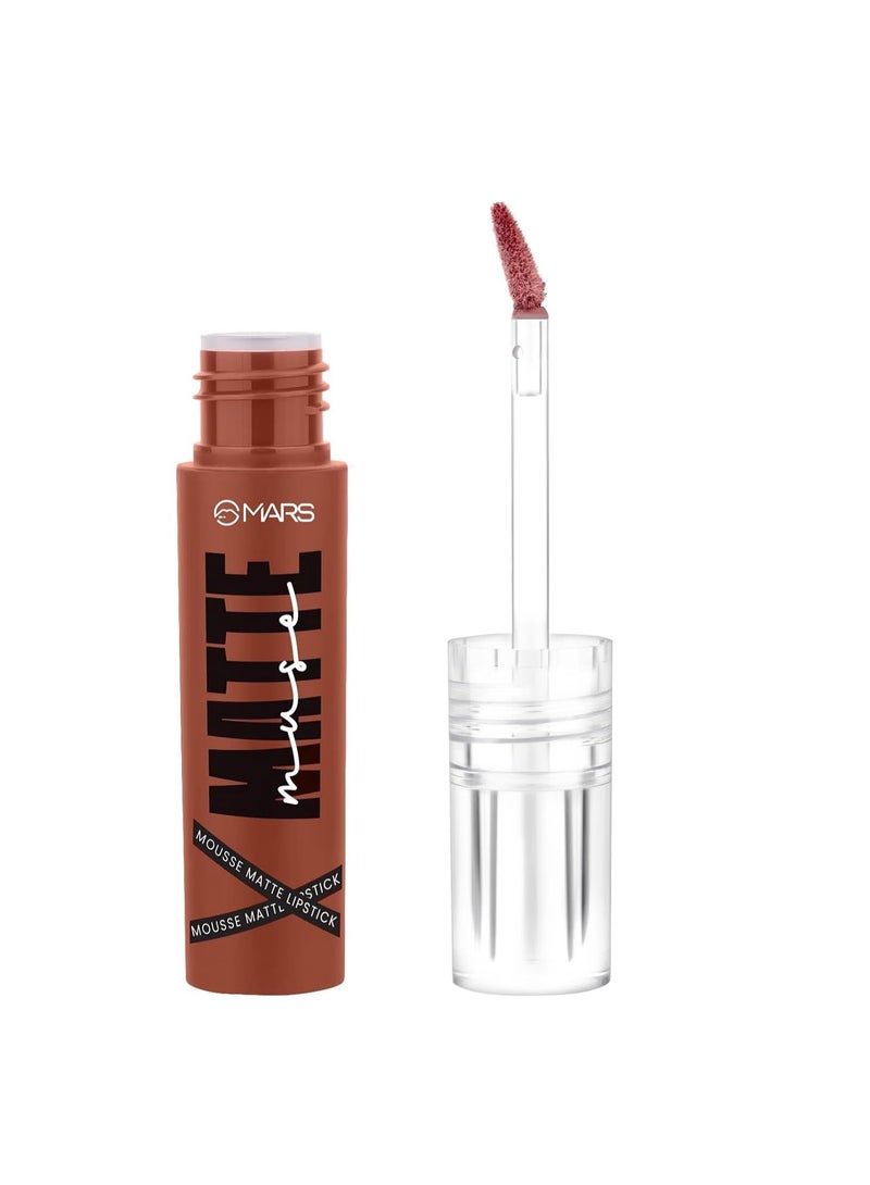 MARS COSMETICS Muse Mousse Lipstick (3ml) (14-RUNWAY QUEEN) with Doe-Foot Applicator | Highly Pigmented | Smooth Texture | Hydrating Formula | Blurry Lips Effect - Image 2