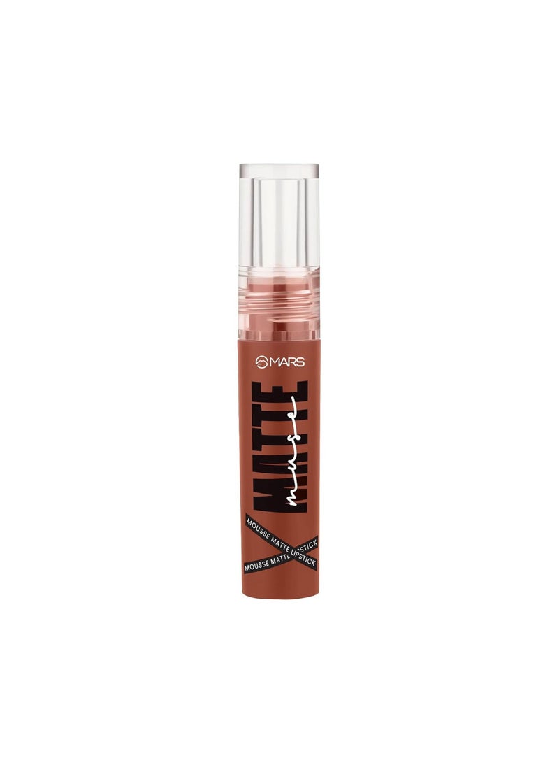 MARS COSMETICS Muse Mousse Lipstick (3ml) (14-RUNWAY QUEEN) with Doe-Foot Applicator | Highly Pigmented | Smooth Texture | Hydrating Formula | Blurry Lips Effect - Image 3