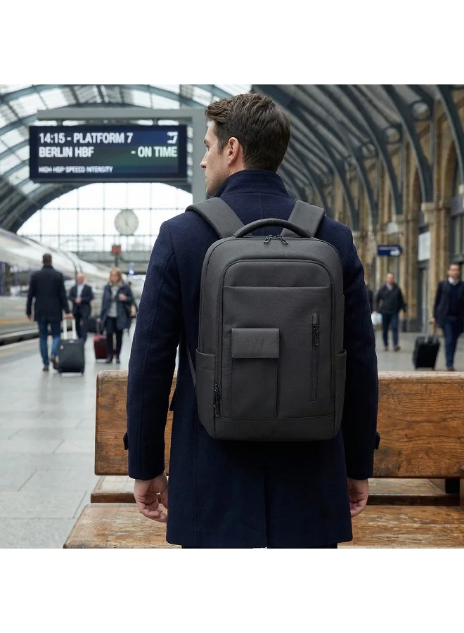 Mobcos Mobcos Back Pack Black 8966 Mobcos Back Pack Black 8966 Premium Waterproof Anti-Theft Laptop Backpack with USB Charging Port – Oxford Leather Business Travel Backpack for Men & Women, Slim Lightweight Work & College Bag  | Best Price UAE