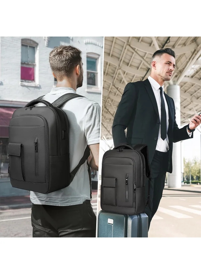 Mobcos Mobcos Back Pack Black 8966 Mobcos Back Pack Black 8966 Premium Waterproof Anti-Theft Laptop Backpack with USB Charging Port – Oxford Leather Business Travel Backpack for Men & Women, Slim Lightweight Work & College Bag  | Best Price UAE