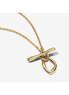 PANDORA 14K Gold-Plated T-Bar Necklace  - Image 1