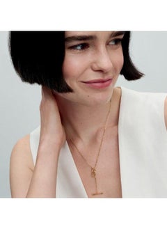 PANDORA 14K Gold-Plated T-Bar Necklace  - Image 4