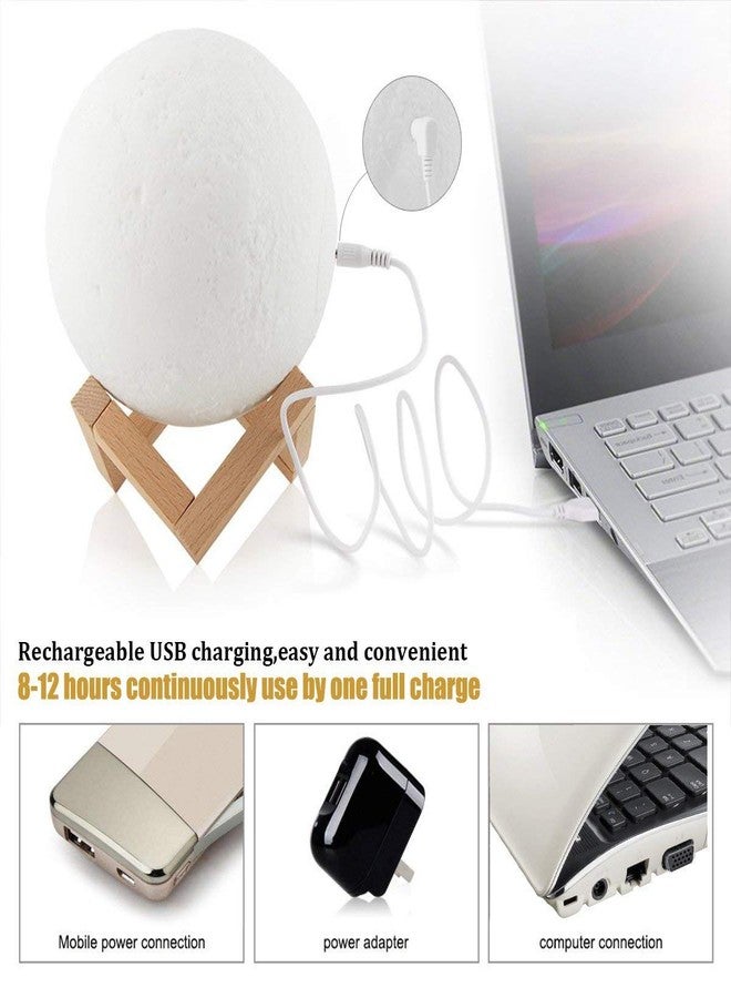 GLIVE (LABEL) PLA Plastic 16 Color Changing Led 3D Printed Rechargeable Moon Light (Multicolour) - Image 3