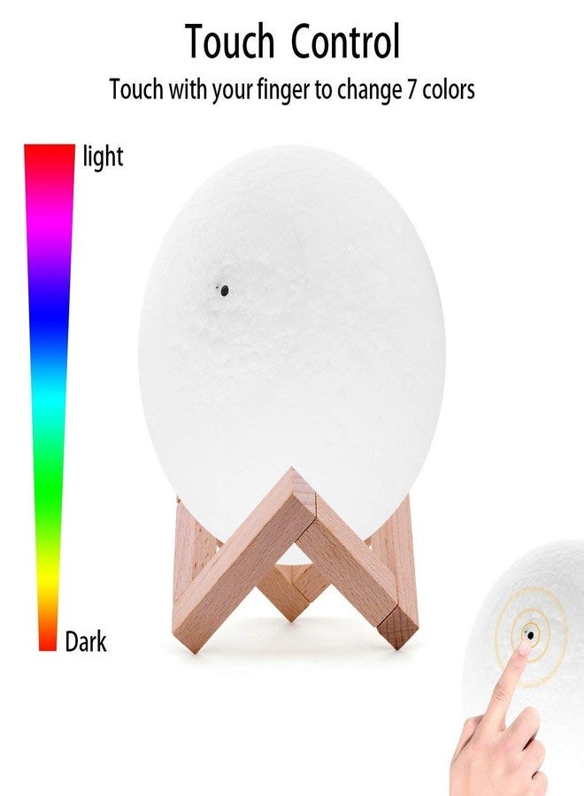 GLIVE (LABEL) PLA Plastic 16 Color Changing Led 3D Printed Rechargeable Moon Light (Multicolour) - Image 4