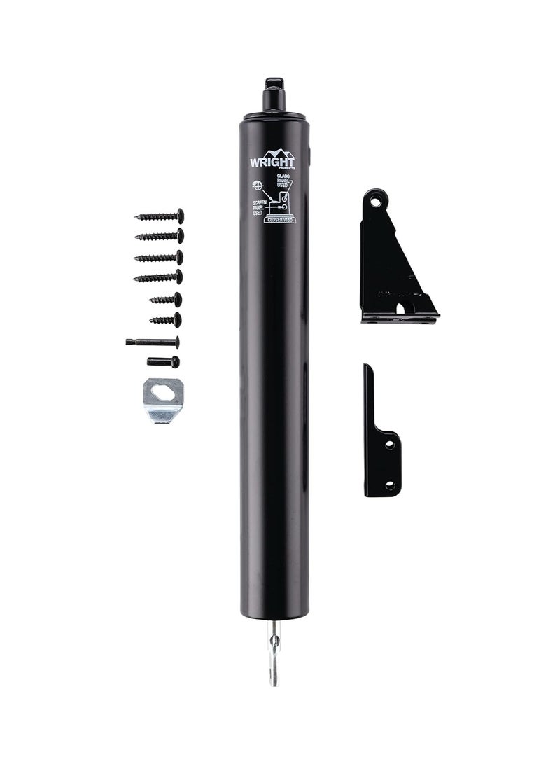 Wright Products Heavy-Duty Pneumatic Storm Door Closer – Durable, Adjustable, Quiet-Closing with Hold-Open Feature (Transitional, Black) - Image 1