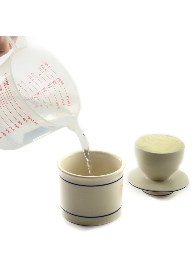 Norpro Norpro Glazed Stoneware Butter Keeper,White  - Image 4