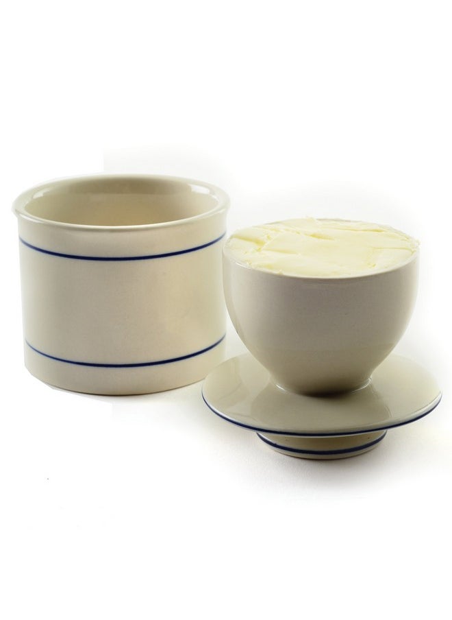 Norpro Norpro Glazed Stoneware Butter Keeper,White  - Image 3