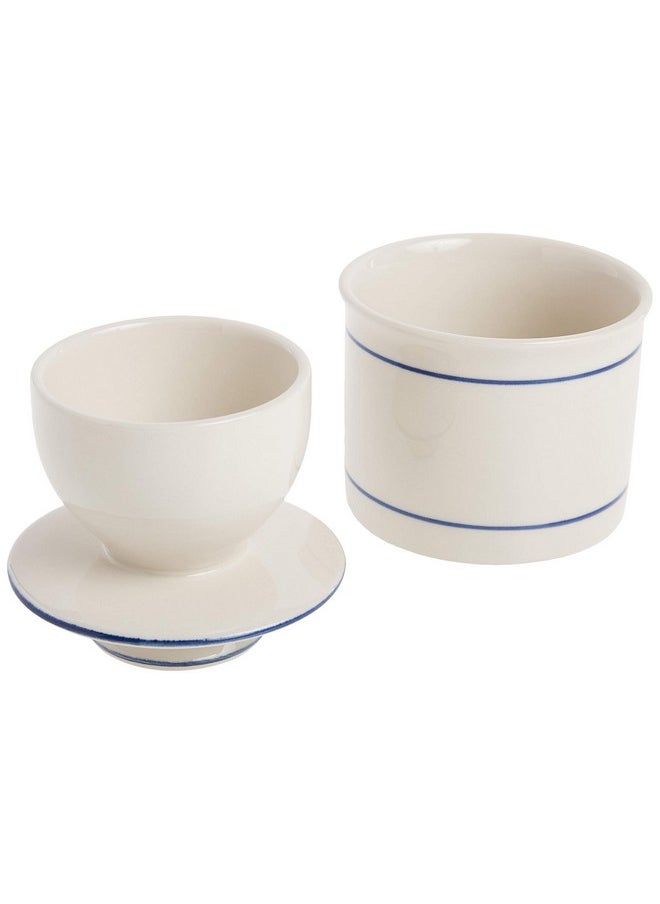 Norpro Norpro Glazed Stoneware Butter Keeper,White  - Image 1