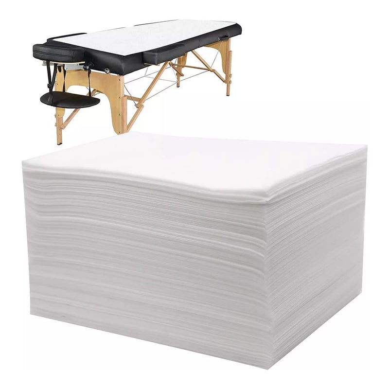 SURGICOMFORT Surgicomfort Disposable bedsheet for Salon spa Parlor Massage Table Travel Hotels White 31x72inch 10 pcs nonwoven Fabric  - Image 1
