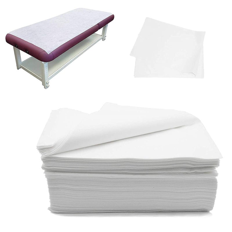 SURGICOMFORT Surgicomfort Disposable bedsheet for Salon spa Parlor Massage Table Travel Hotels White 31x72inch 10 pcs nonwoven Fabric  - Image 2