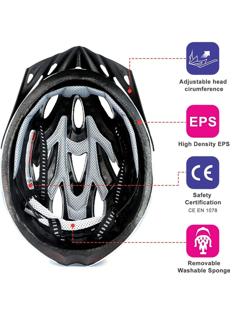 CMGTYYD Adult Bike Helmet,Lightweight Bicycle Helmet,Adjustable Mountain & Road Cycling Helmet, 18 Vents with Adjustable Strap & Detachable Visor for Mens Womens  - Image 4
