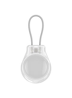 Suitable For Apple Airtag Protective Cover Locator Anti-loss Device Three-proof All-inclusive Safety Lock Metal Rope Protective Cover-Color:Transparent-Applicable Models:Suitable For Apple Airtag Protective Case