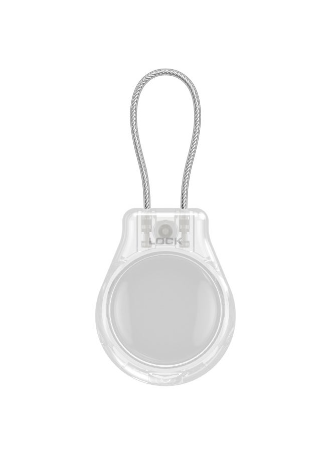 Generic - Suitable For Apple Airtag Protective Cover Locator Anti-loss Device Three-proof All-inclusive Safety Lock Metal Rope Protective Cover-Color:Transparent-Applicable Models:Suitable For Apple Airtag Protective Case - Image 1