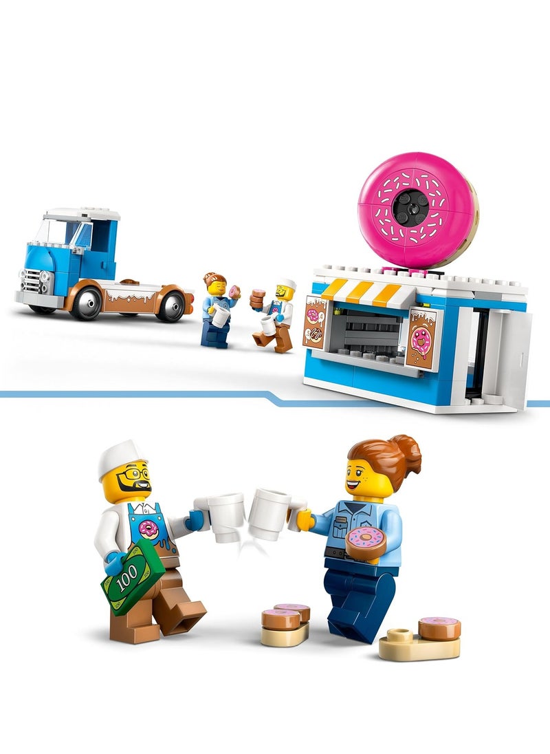 LEGO LEGO Doughnut Truck Toy With 2 Minifigures, Mobile Food Stand With Accessories Building Set - 60452  - Image 4