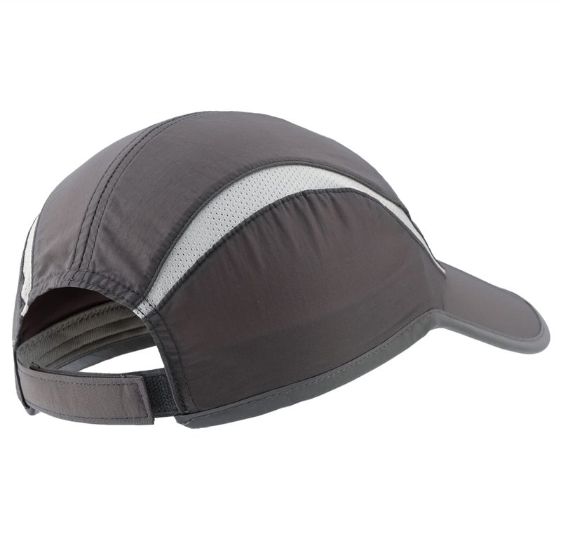 Connectyle Foldable Mesh Sun Cap Outdoor Sports Hat Breathable Sun Runner Cap with Reflective Trim,Dark Grey,55-60cm/21.5-23.5inch - Image 5