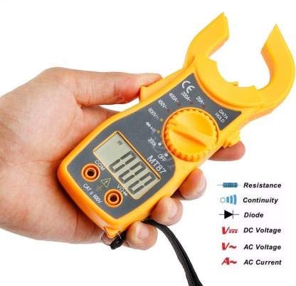 DV Mini PocketSized Digital Clamp Meter Electronic Tong Tester Clamping Meter Digital Multimeter 2000 Counts  - Image 2