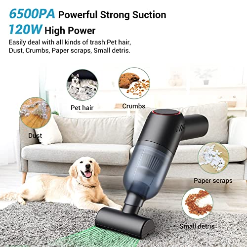 FYA Car Vacuum Cleaner-LT101, Cordless Vacuum High Power Strong Suction, USB Rechargeable Handheld Vacuum for Wet/Dry/Car/Home/Office/Pet Hair/Computer, Black, HEPA Filter - Image 2
