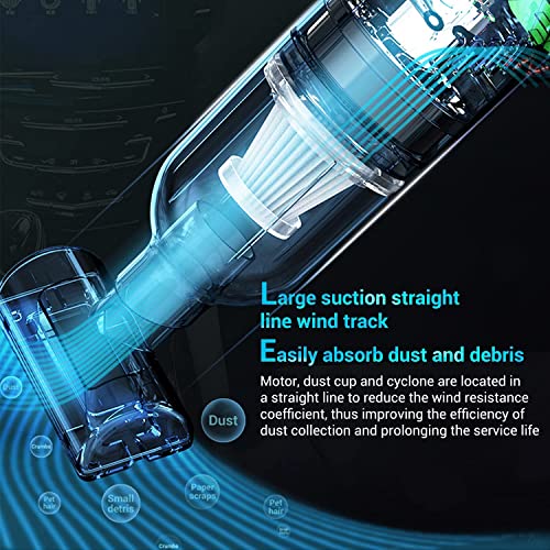 FYA Car Vacuum Cleaner-LT101, Cordless Vacuum High Power Strong Suction, USB Rechargeable Handheld Vacuum for Wet/Dry/Car/Home/Office/Pet Hair/Computer, Black, HEPA Filter - Image 5