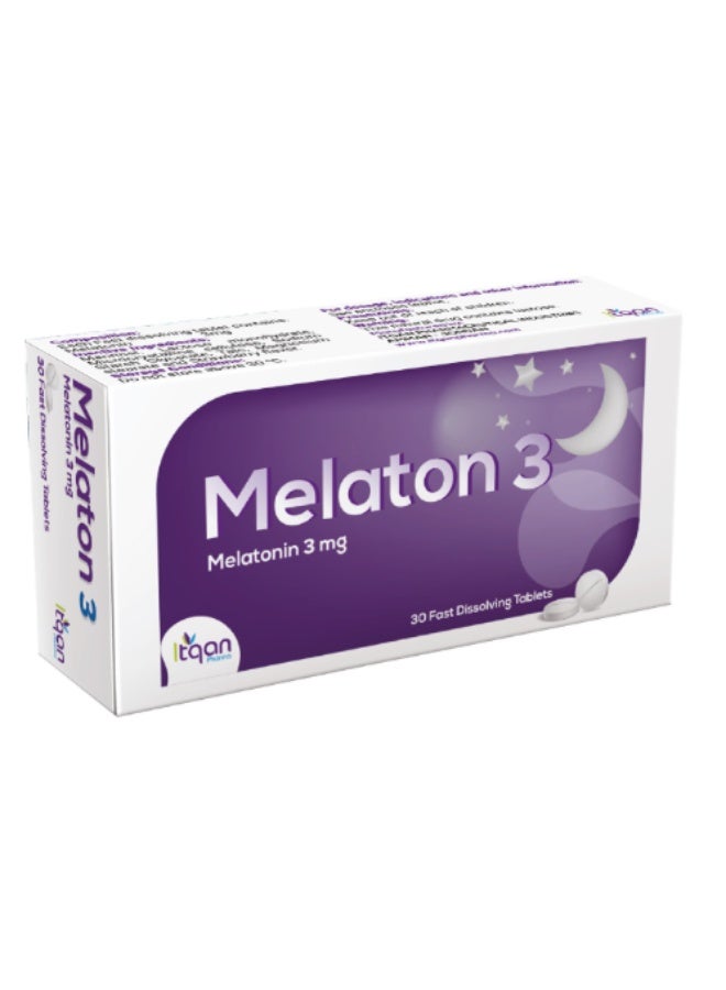 Melaton (melatonin) 3 Mg Fast Dissolving Tablets 30’s