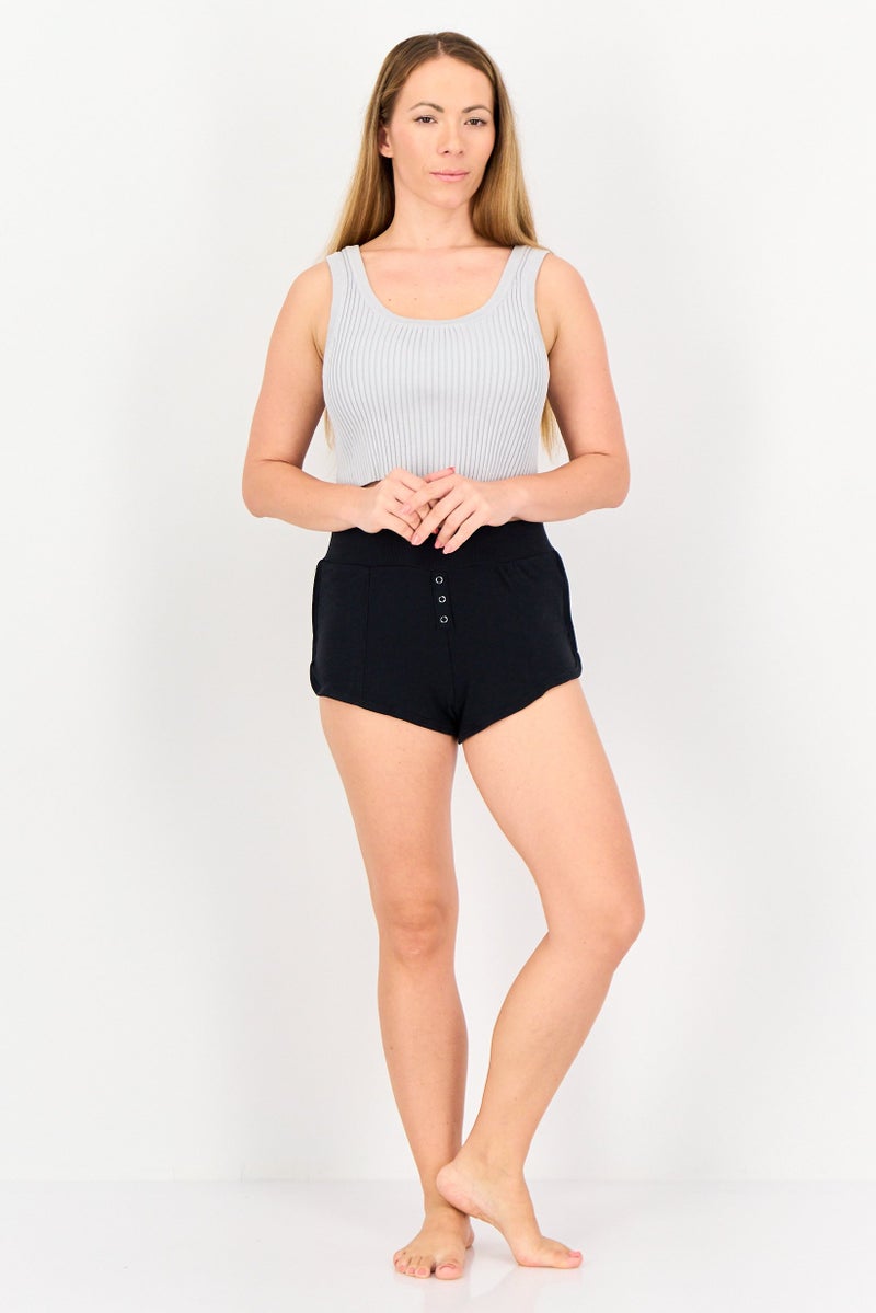 FOREVER 21 شورت بيجاما نسائي مزخرف، أسود - Image 4