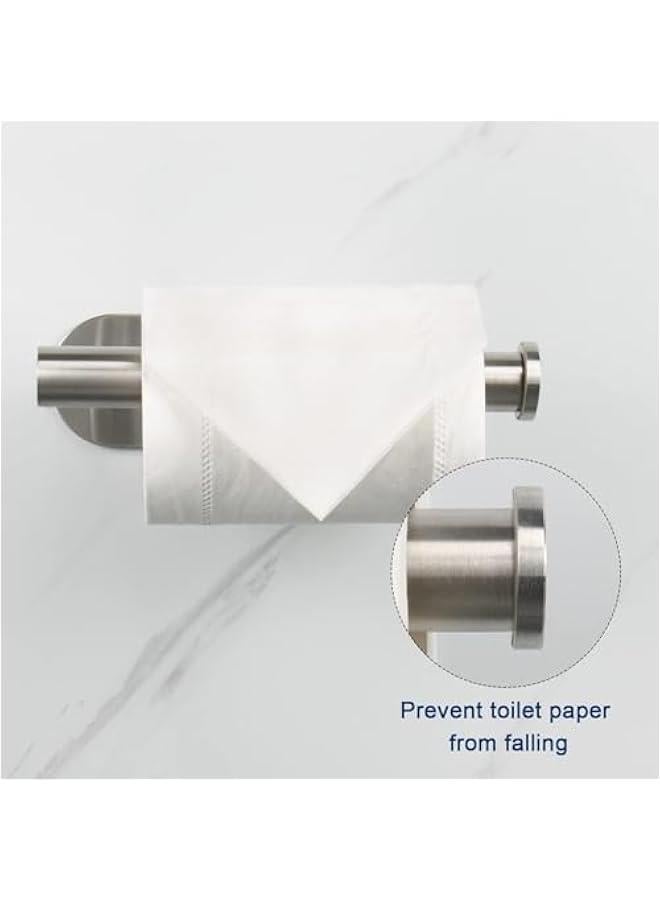 HOOKOR Toilet Paper Holder Self Adhesive, Premium Thicken SUS304 Stainless Steel Rustproof Adhesive Toilet Roll Holder no Drilling for Bathroom, Kitchen, Washroom，2Pack (Silver) - Image 3