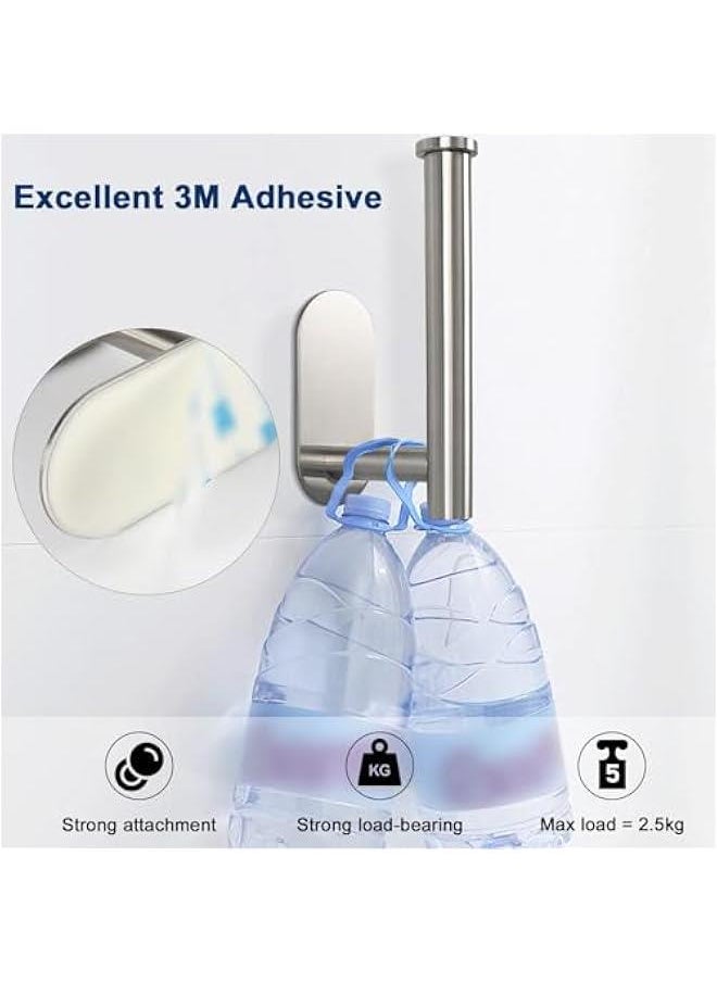 Toilet Paper Holder Self Adhesive, Premium Thicken SUS304 Stainless Steel Rustproof Adhesive Toilet Roll Holder no Drilling for Bathroom, Kitchen, Washroom，2Pack (Silver) - pzsku/Z4AFF6F2BB5961403DD6DZ/45/_/1726247947/55e31a78-a698-4993-a5f2-b351c344a60f