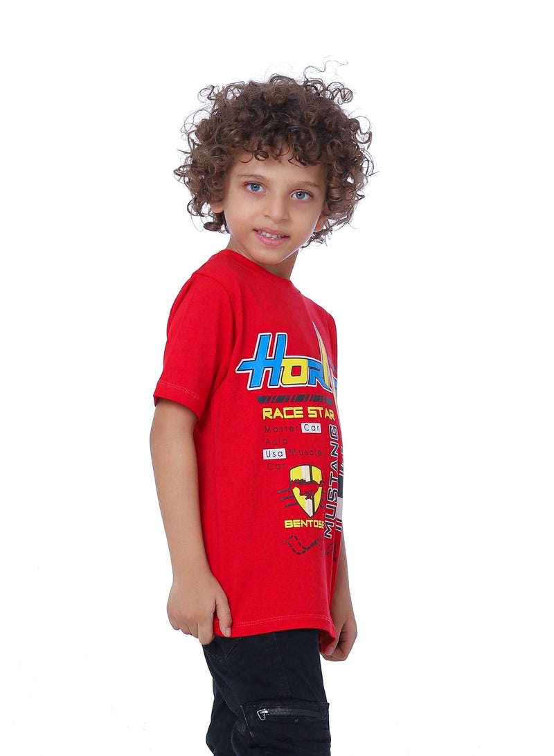 بيبو تيشيرت اولادى نصف كم مطبوع - Image 1