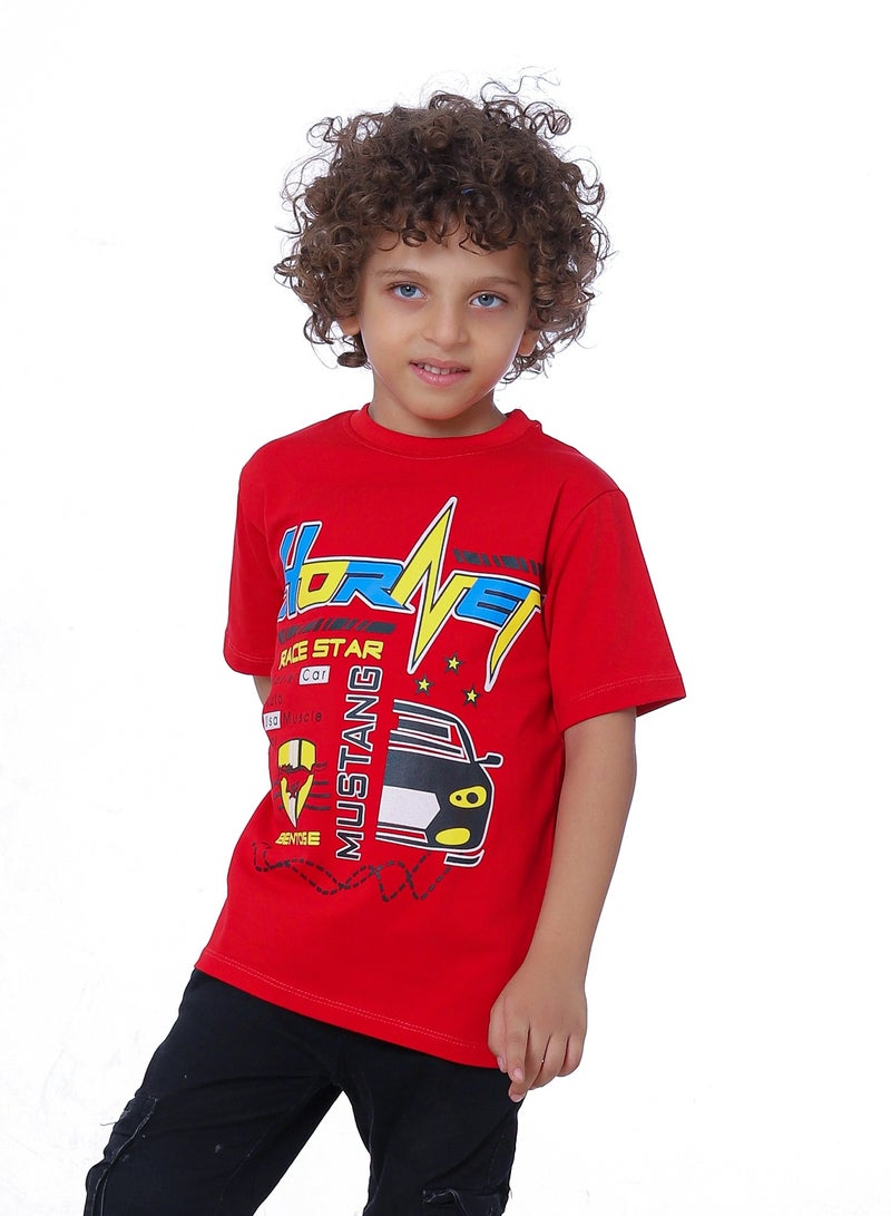 بيبو تيشيرت اولادى نصف كم مطبوع - Image 2