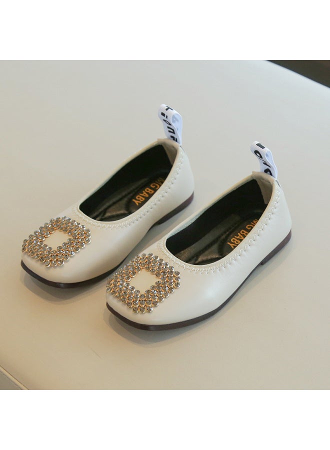 Girls' Leather Shoes  Autumn New Korean Style Girls' Fashionable Soft-soled Princess Shoes For Young Children Slip-on Shallow Single Shoes