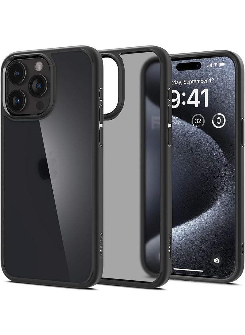 Spigen - Ultra Hybrid for iPhone 15 Pro MAX Case Cover - Frost Black - Image 1