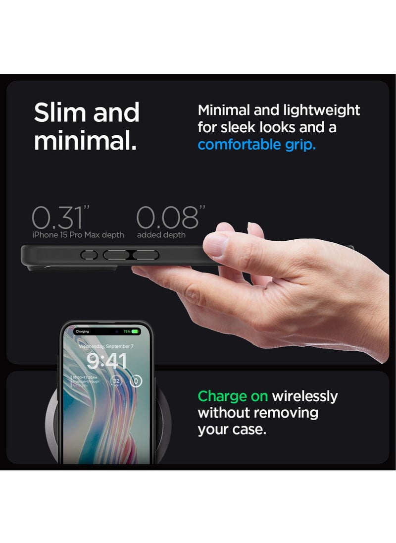 Spigen - Ultra Hybrid for iPhone 15 Pro MAX Case Cover - Frost Black - Image 1