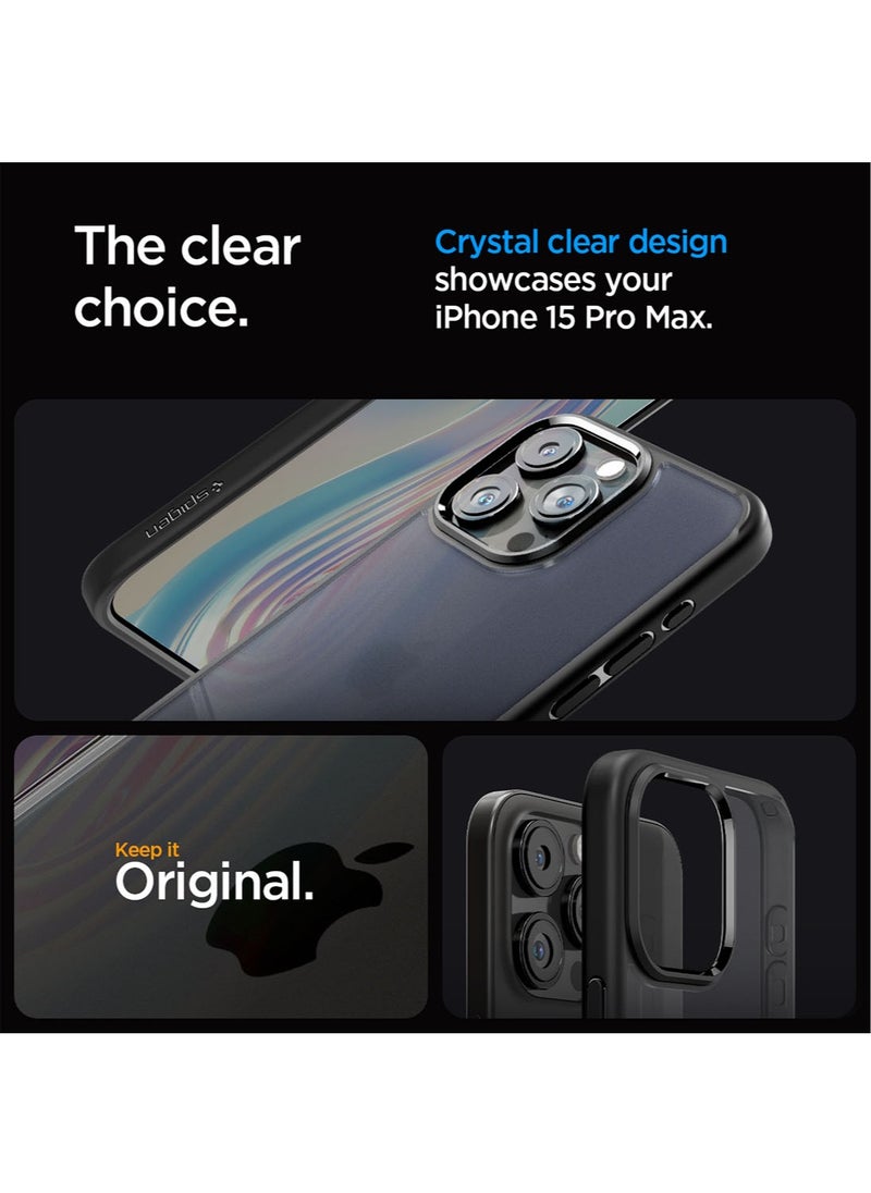 Spigen - Ultra Hybrid for iPhone 15 Pro MAX Case Cover - Frost Black - Image 1