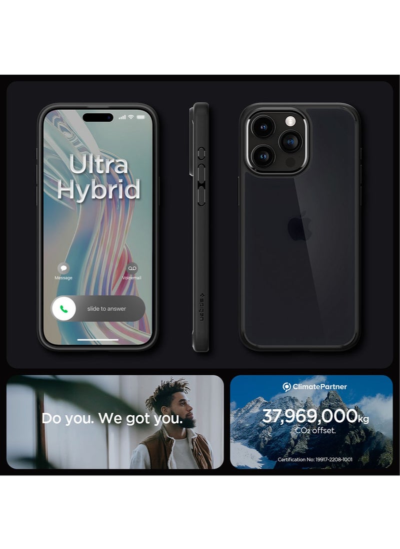 Spigen - Ultra Hybrid for iPhone 15 Pro MAX Case Cover - Frost Black - Image 1