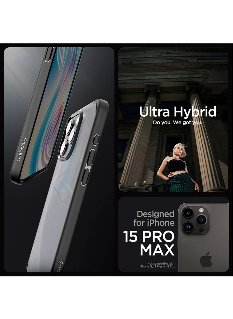 Spigen - Ultra Hybrid for iPhone 15 Pro MAX Case Cover - Frost Black - Image 1