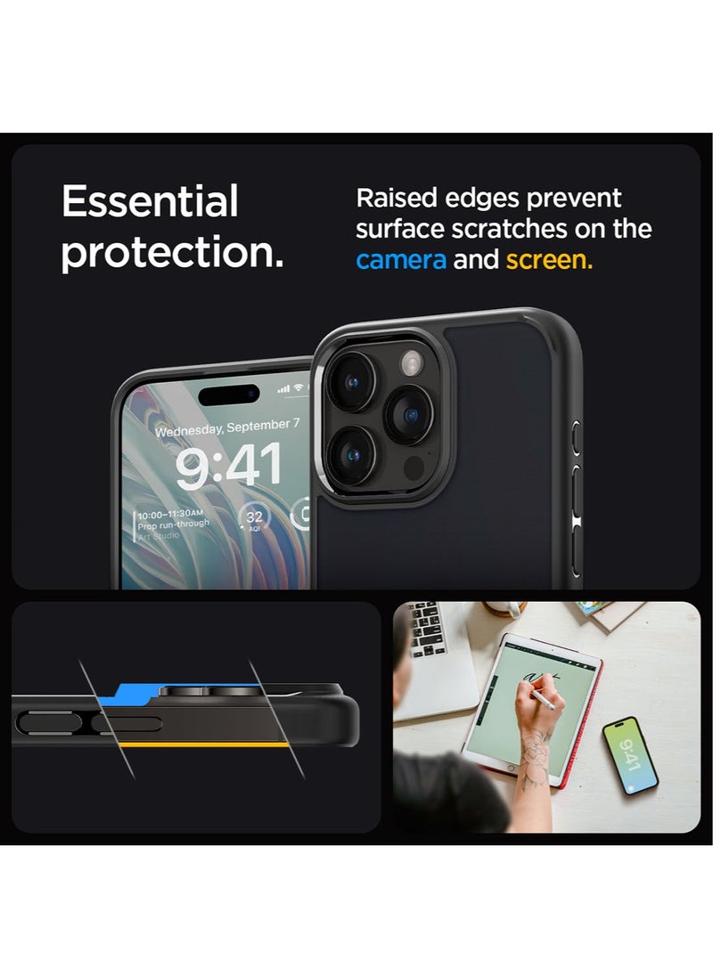 Spigen - Ultra Hybrid for iPhone 15 Pro MAX Case Cover - Frost Black - Image 1